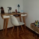 Combo Escritorio Escandinavo + Silla Eames Blanca