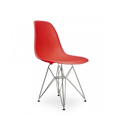 Silla Eames DSW con Patas Cromadas