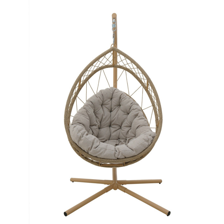 Sillón Colgante Hamaca de Rattan y Exterior Pani