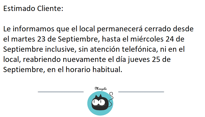 Cerrado 23-09-2025 al 24-09-2025