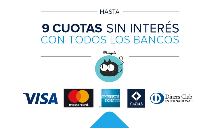 Comprá en hasta 9 cuotas sin interés!